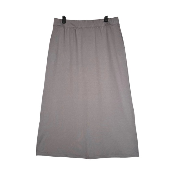 Gilmour Bamboo French Terry Slash Pocket Skirt size Large Gray Pull on - Picture 3 of 8